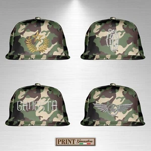 Cappello snapback CAMOUFLAGE ricamato soldato esercito stelle militare gradi top - Foto 1 di 20