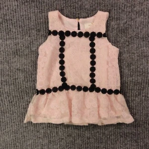 Vestito bambina Kate Spade rosa sonata 12m pizzo fiori applicazione mai indossato - Foto 1 di 16