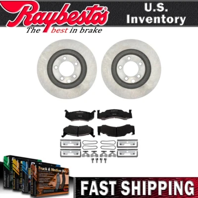 前刹车转子和金属刹车片和硬件适用于 1975 - 1977 道奇 w100 — 第 1/4 张图片