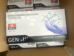 Nitrile-Powder Free-Exam Gloves-Blue-Medium- 1 Case 1000 pieces - Picture 1 of 3