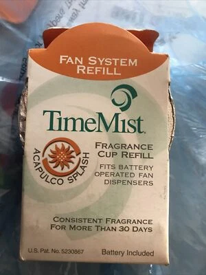 Nuevo TimeMist Acapulco Splash Fragancia Taza Ventilador Sistema Recarga con Batería EE. UU. Foto 1 de 4
