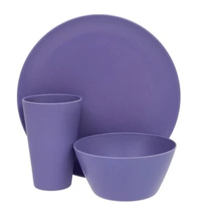 Recycled Eco Picnic Set For One - Purple - Camping Colour Party - Picture 1 of 3
