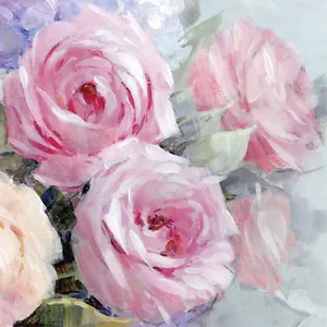 20 Paper Napkins JULIA Decoration DECOUPAGE SHABBY CHIC - Pink Roses - Lunch - Picture 1 of 1