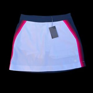 G/Fore Tux Skort Snow White Red Navy Blue Womens Golf Skirt Size 8 $145 