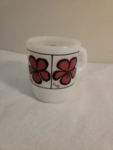 Vintage Fire King Stackable Coffee Mug Violet Flower Z-1 - Picture 1 of 4