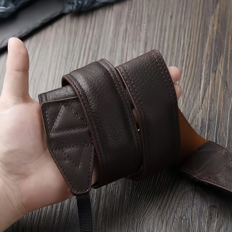 Correa de cámara La primera capa de cuero para Canon Nikon Sony Fujifilm Panasonic Foto 1 de 4