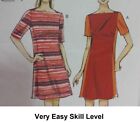 Vogue Easy Sew Fitted Above Knee Dress CUT V9183 Pattern Sz 6-14 Sz A-D Cup