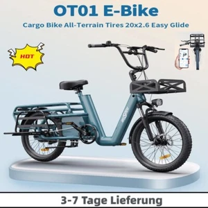 NEW E-Bike,20Zoll Cargo Bike Elektro-Dreirad 27AH Elektrofahrrad 25km/h ONESPORT - Bild 1 von 16