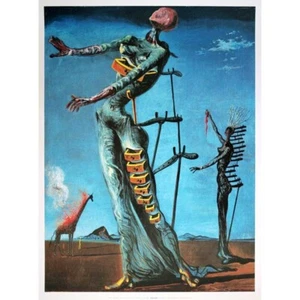 Puzzle Giraffa Infuocata di Salvador Da,1000 pezzi, 68x48 cm, Impronteedizioni - Foto 1 di 2