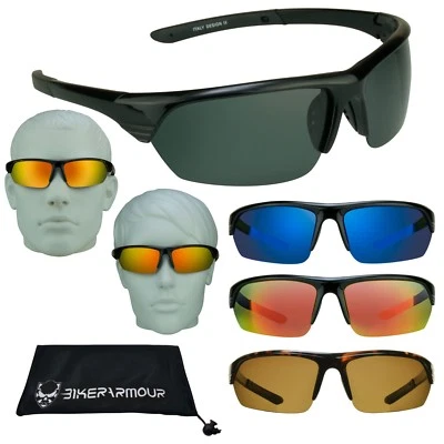 Polarized Mirrored Sunglasses Golf Fishing Running Cycling Driving Glasses - Image 1 of 3