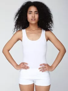 American Apparel Women's Cotton Spandex Tank Top 2XL White - Picture 1 of 4