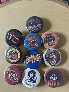 Juego de 10 prendedores de 1" de banda de rock de música New Wave retro post punk de los 80 - Imagen 1 de 1