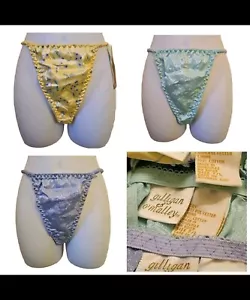 Conjunto de 3 Tanga Panty Satinado Gilligan & O’Malley Talla 7 L De Colección Y2K Años 90 Sin Stock - Imagen 1 de 9