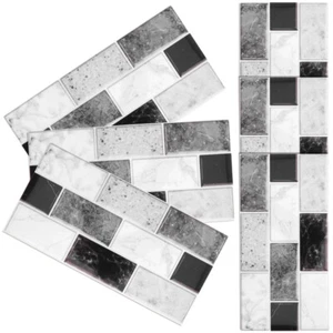 6 Sheets Tile Sticker Peel And Stick Wallpaper Self Adhesive Wall Tiles Stick - Picture 1 of 12