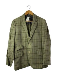 Paul Smith Tailored Jacket 2B Made in Italy LEOMASTER M Linen Khaki Check Used - Picture 1 of 5