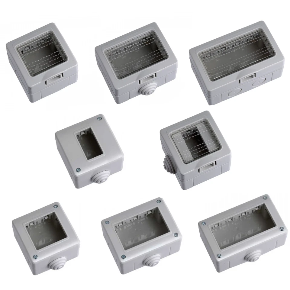 ETTROIT CASSETTA DA ESTERNO IDROBOX 2 3 4 MODULI CUSTODIA IP40 CALOTTA COMPATIBILE MATIX