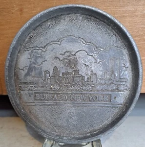 Vintage Buffalo New York Metal Coaster, 3 1/2" - Picture 1 of 2