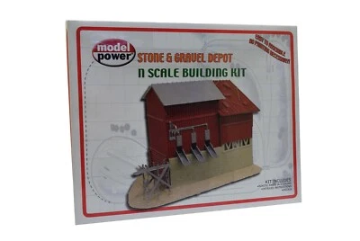 Model Power 1518 Stone & Gravel Depot Plastic Model Building (N Scale) - NIB - Image 1 of 2