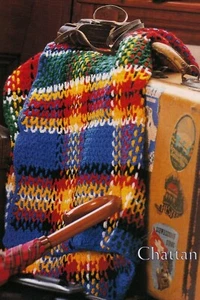 Afghan Rug Crochet Pattern using 8 ply wool in Tartan CHATTAN CHIEF Design - Picture 1 of 1