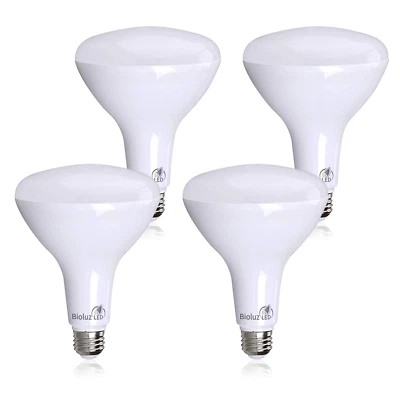 4 Pack Bioluz LED BR40 LED Bulbs 90 CRI 120W Replacement Dimmable Flood Light Bu - Image 1 of 4