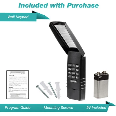 ECS For LiftMaster 877 Wireless Garage Door Keyless Entry Keypad Yellow Learn Black
