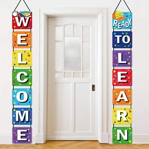 Back to School Banner Welcome Banner for First Day of School Welcome Ready to Le - Picture 1 of 7