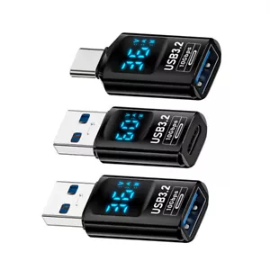 CY 3pcs/lot Type-C Smart LED Display USB-C to USB3.2 10Gbps Data Fast Charging - Picture 1 of 1