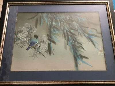 Impresión Litográfica David Lee Edición Limitada "Blue Bird", Firmada, Enmarcada, 29" x 20 Foto 1 de 4