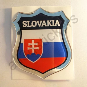 Aufkleber Slowakei Kfz-Aufkleber Emblem Flagge 3D Fahne Harz Gewölbt - Picture 1 of 3