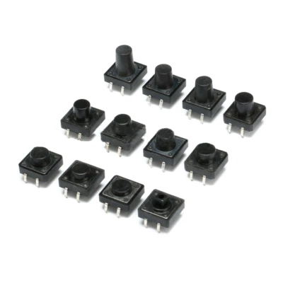 12x12 Tact Switch Tactile Push Button Switch Height 4.3mm~15mm 4Pin Micro Switch - Image 1 of 4