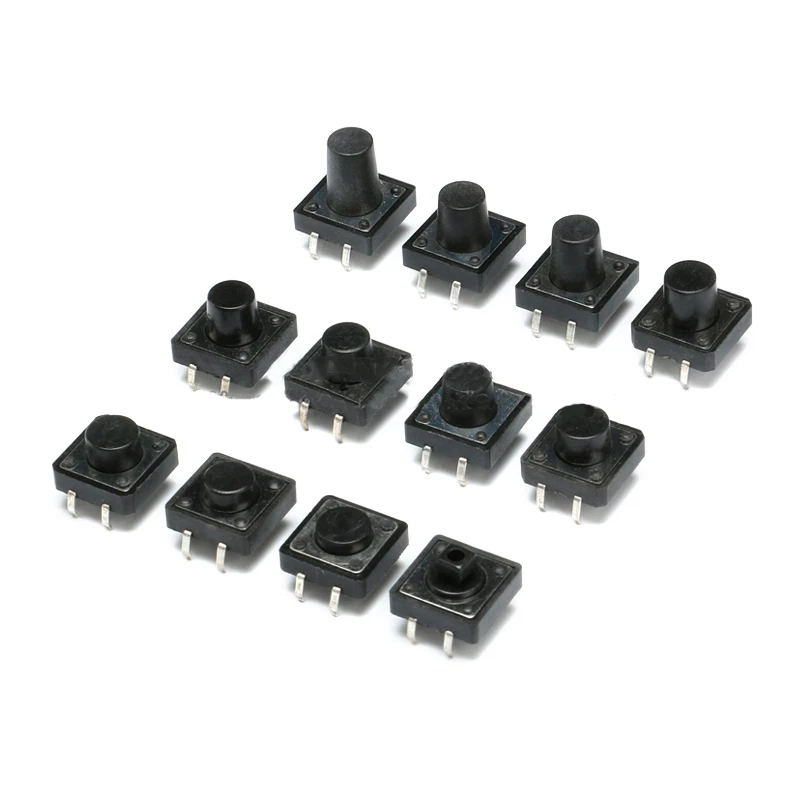 12x12 Tact Switch Tactile Push Button Switch Height 4.3mm~15mm 4Pin Micro Switch - Image 1 of 4