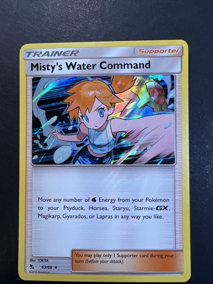 Misty’s Water Command #63/68 Rare Holo 2019 Pokemon Hidden Fates TRAINER - MINT - Image 1 of 1
