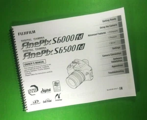 Owners Manual for Fujifilm S6000fd S6500fd Camera 196 Pages W/Clear Covers - Picture 1 of 1