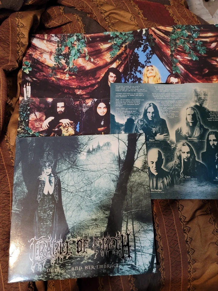 Cradle of Filth Dusk OG LP 1996 Dani goth gothic NM cover/poster!! Gem! READ - Image 1 of 4