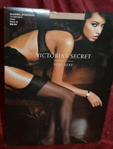 1-pair Victoria's Secret VERY SEXY CLASSIC STOCKINGS {for garters} Victoria VS9 - Picture 1 of 3