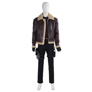 Hot Man Leon Cosplay Costume Suit Men Halloween Outfit Accessories Faux Leather - Picture 1 of 14