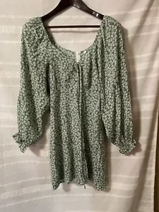Mini Vestido Beachsissi Verde Floral Mujer Talla XL 17.00 - Imagen 1 de 4