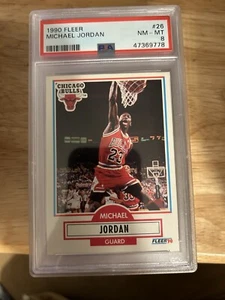 MICHAEL JORDAN 1990 FLEER #26 - PSA 8 NM-MT - Picture 1 of 2
