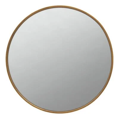 Coaster O'Malley Mid-Century Glass Round Wall Mirror in Brass Finish - Image 1 of 2