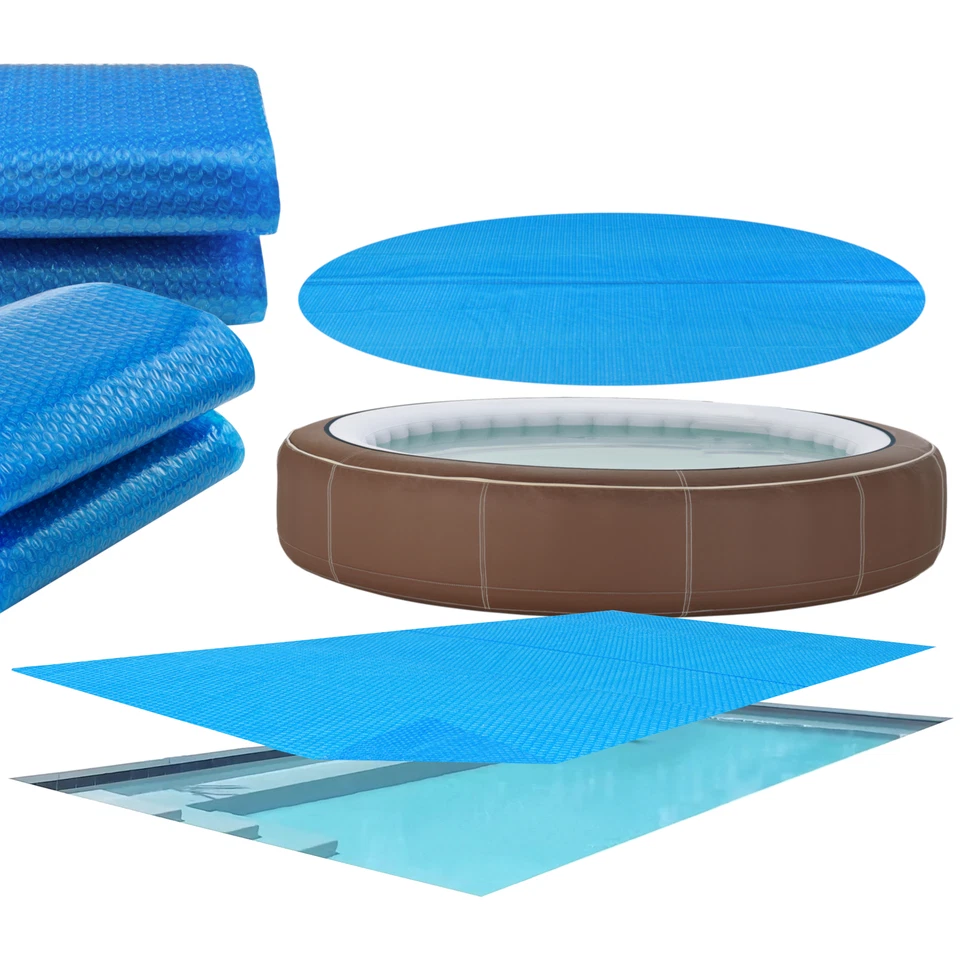 [en.casa] Pool Solarplane Solarabdeckung Solarfolie Abdeckung Plane Abdeckplane - Bild 1 von 1