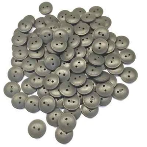 Italian Style Grey Wood Shirt Buttons, 24 Line - 1.5 cm - Pack of 100 - Picture 1 of 1