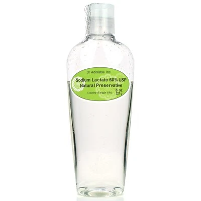DR. ADORABLE Sodium Lactate 60% USP Natural Preservative 2 oz up to 7 lb Free Shipping