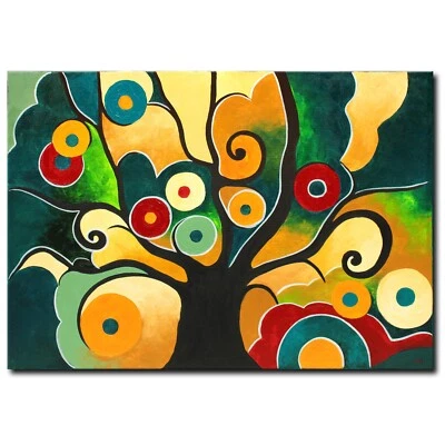 ORIGINAL Acryl Bild Gemälde Baum Abstrakt Malerei Moderne Kunst Wald HANDGEMALT - Bild 1 von 4