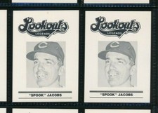 Lot (2) 1988 CHATTANOOGA LOOKOUTS LEGENDS Spook Jacobs Baseball (BN17) SWSW6
