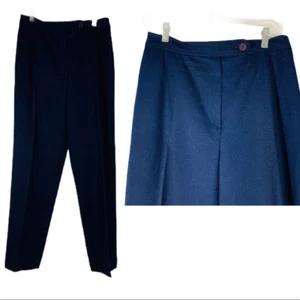 Evan Picone 100% Wool Trouser Navy Blue Pants - Picture 1 of 8
