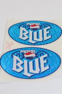 Posten 2 Vintage Pepsi blau Soda Pop Aufkleber siehe Beschreibung - Bild 1 von 4