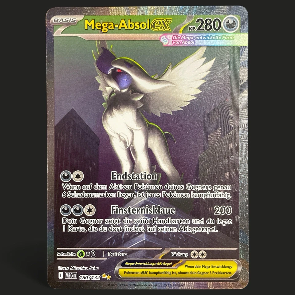 Pokemon Mega Absol ex MEG 180/132 SIR - Mega Entwicklungen Deutsch Boosterfrisch - Bild 1 von 3