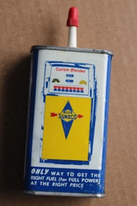 GAS PUMP GRAPHICS ~1950s era SUNOCO HOUSEHOLD OIL Old Tin Oiler Can - Picture 1 of 6