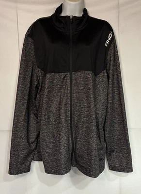 Chaqueta con cremallera AND1 para hombre - Ropa deportiva ligera talla XXL negra gris Foto 1 de 4