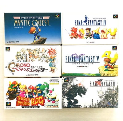 SFC Final Fantasy IV V VI  Chrono Trigger Mario Super Famicom set of 6 Japan - Image 1 of 4
